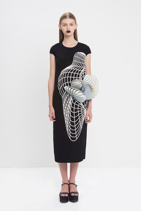 Hard Copy by Noa Raviv dezeen 468 4b Noa Raviv combines grid patterns and 3D printing for Hard Copy fashion collection