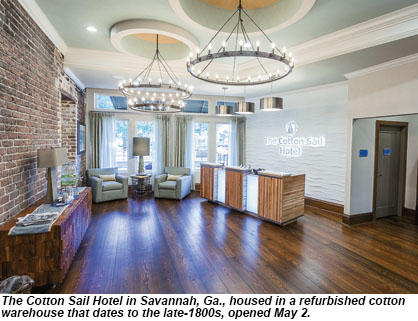 CottonSailHotel Lobby Riverfront respite at Savannah hotel